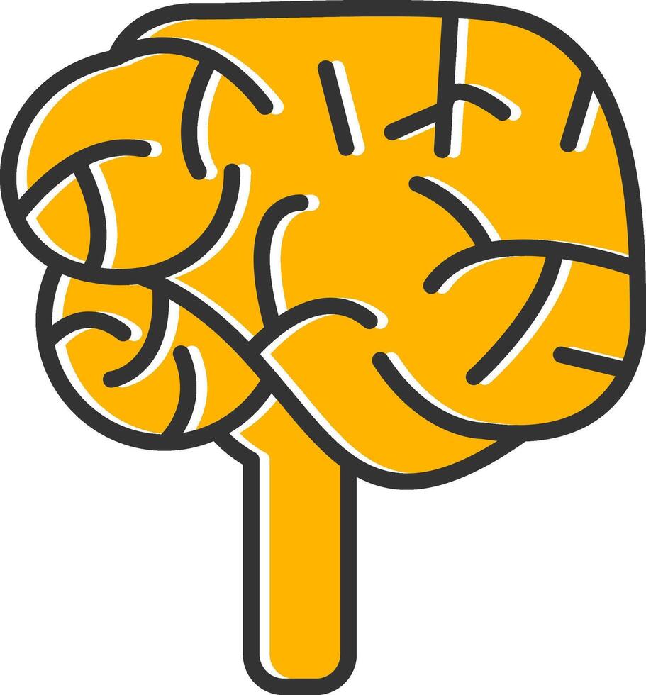 Cerebellum Line Filled Slip Icon vector