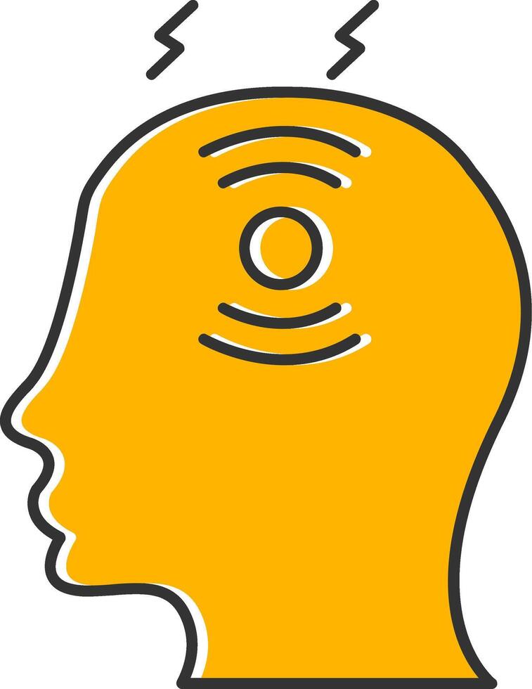 Headache Line Filled Slip Icon vector