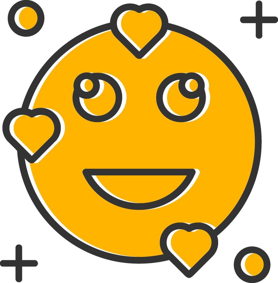 Love Line Filled Slip Icon vector