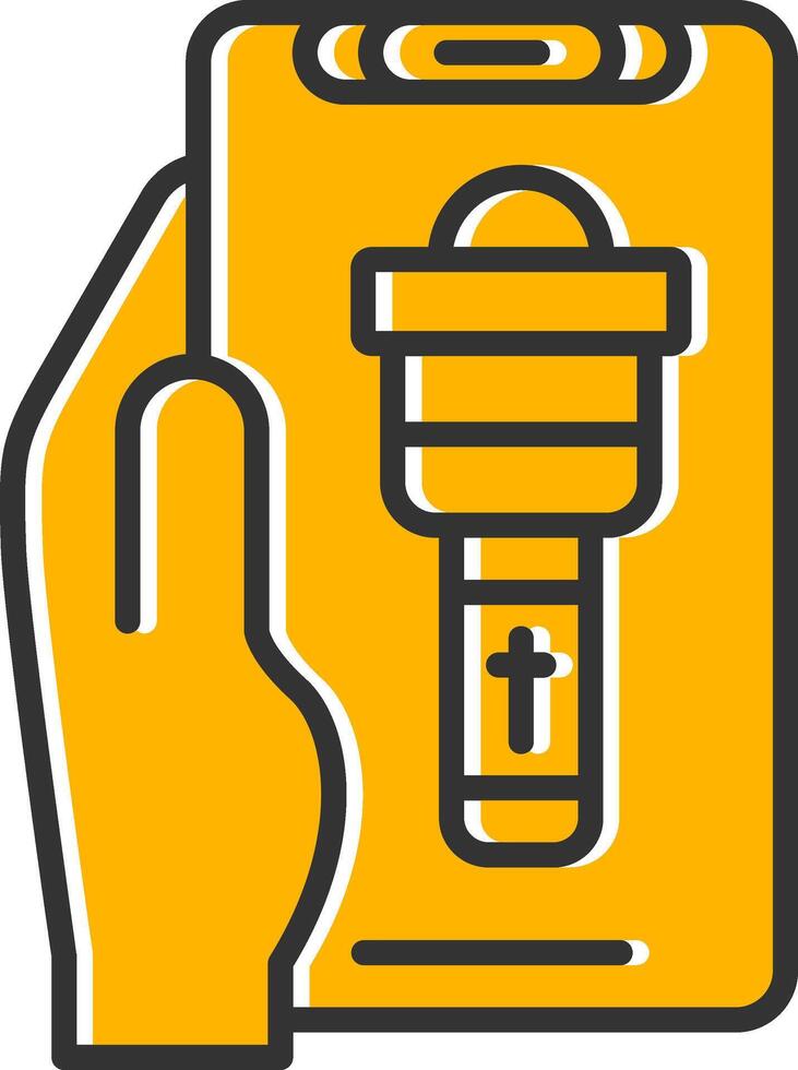 Flashlight Line Filled Slip Icon vector