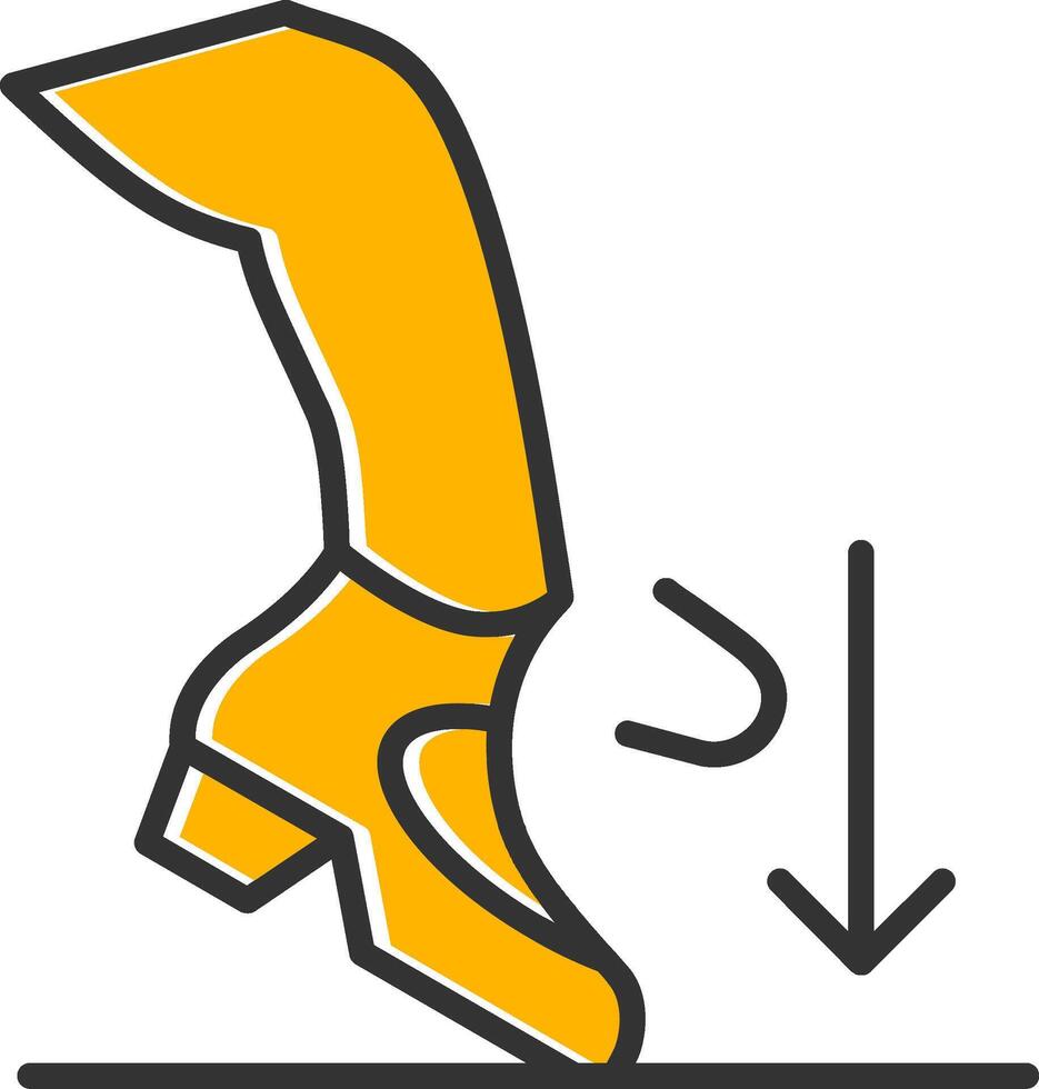 Ball Dig Line Filled Slip Icon vector