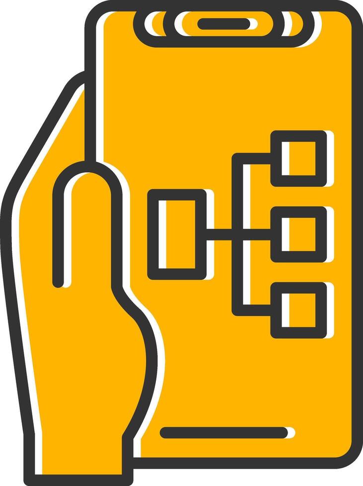 Structure Line Filled Slip Icon vector