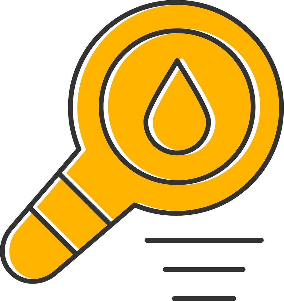 Water Search Line Filled Slip Icon vector