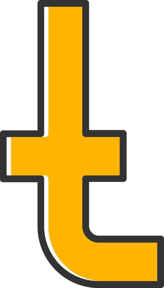 Small t Icon vector