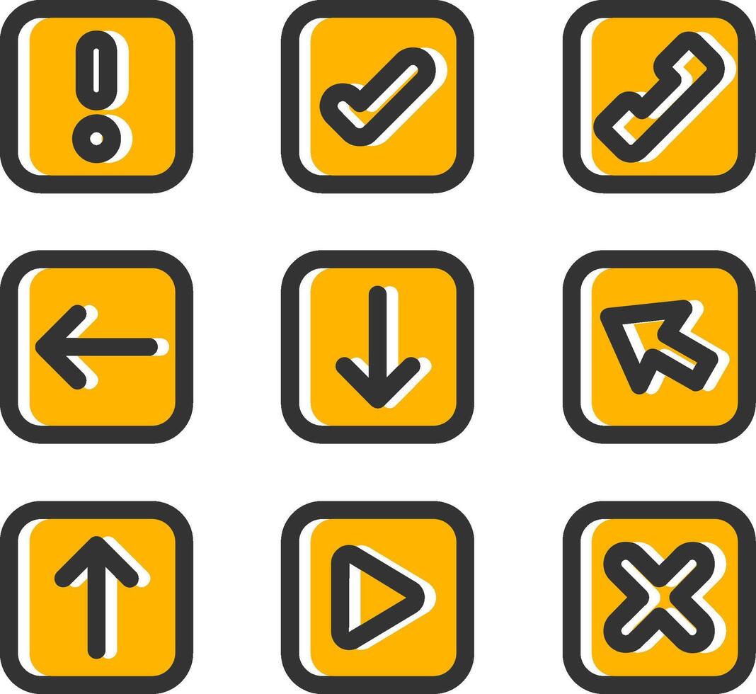 Web Button Line Filled Slip Icon vector