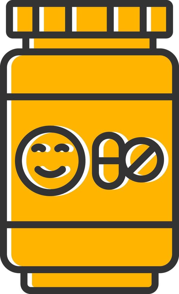 Antidepressant Line Filled Slip Icon vector