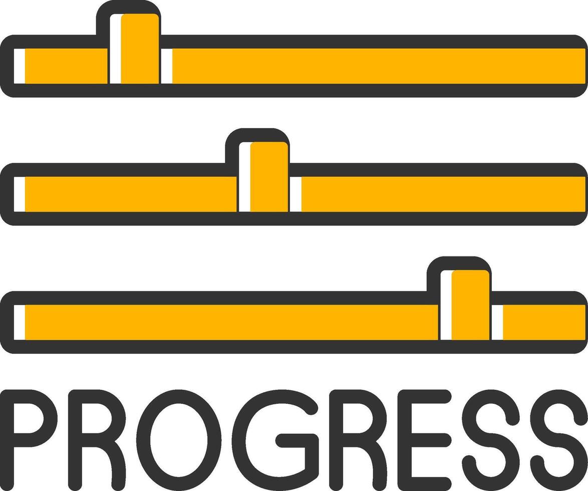 Progress Line Filled Slip Icon vector