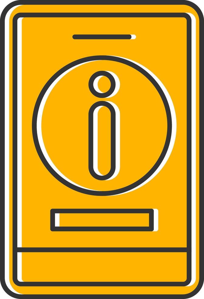 Information Line Filled Slip Icon vector