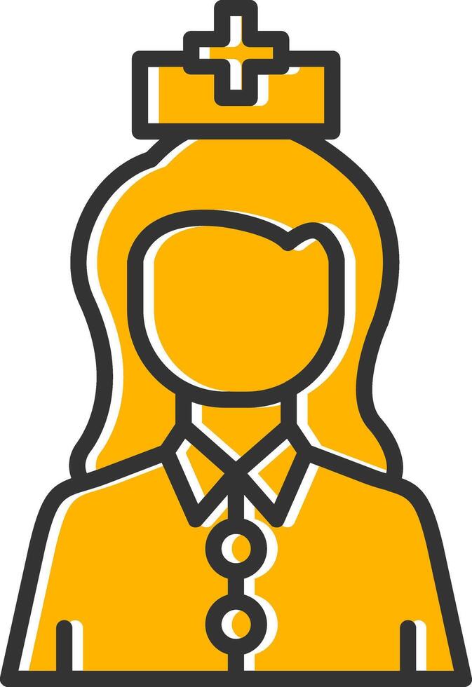 Nurse Line Filled Slip Icon vector
