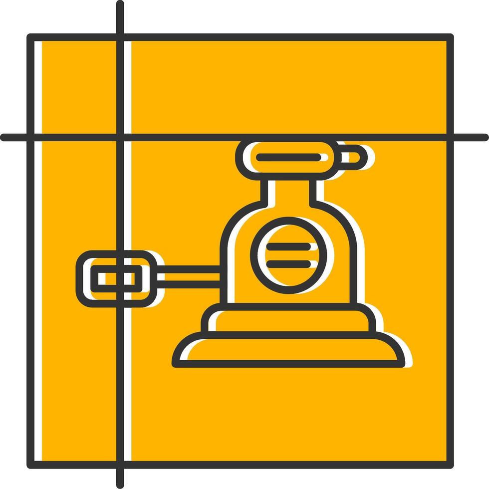 Laser Level Line Filled Slip Icon vector