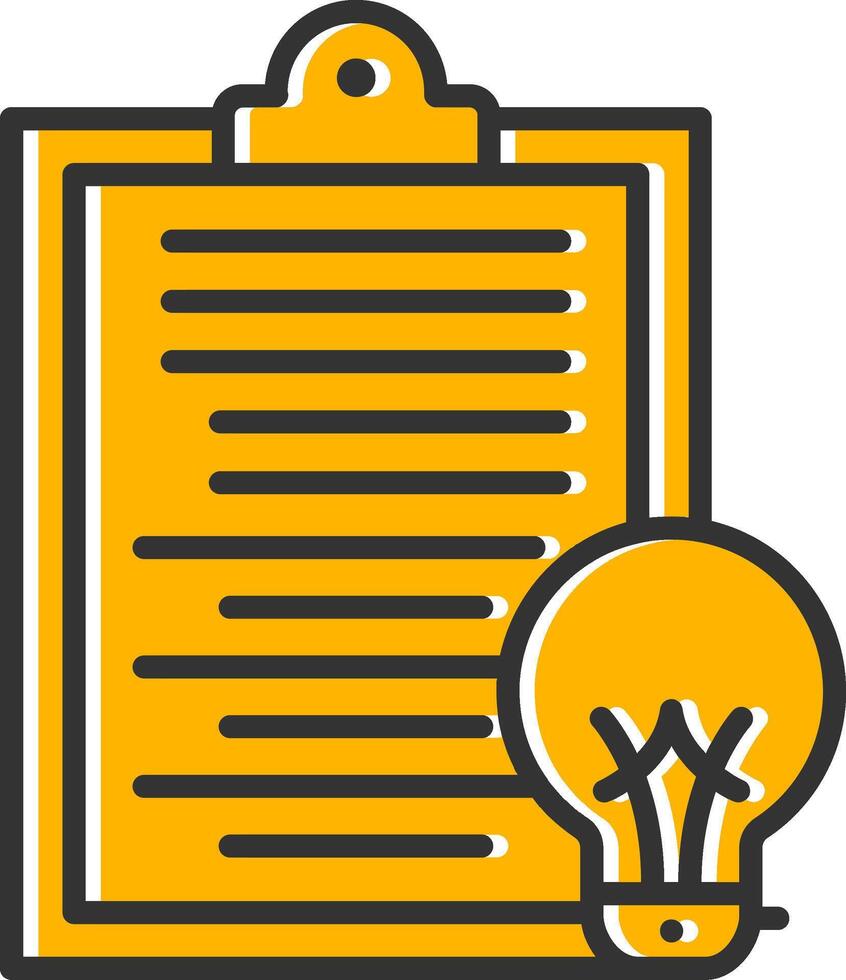 Summary Line Filled Slip Icon vector
