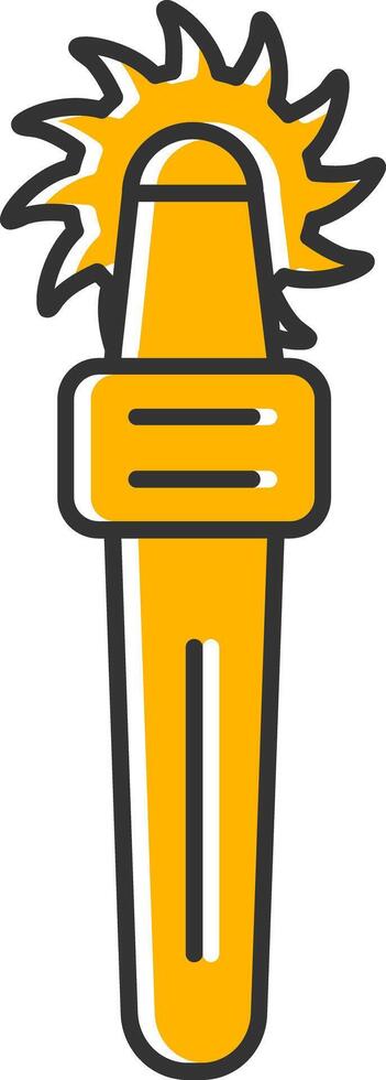 Concrete Saw Line Filled Slip Icon vector