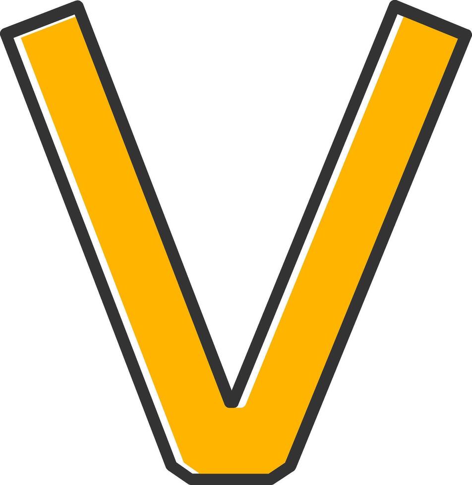 Small v Icon vector