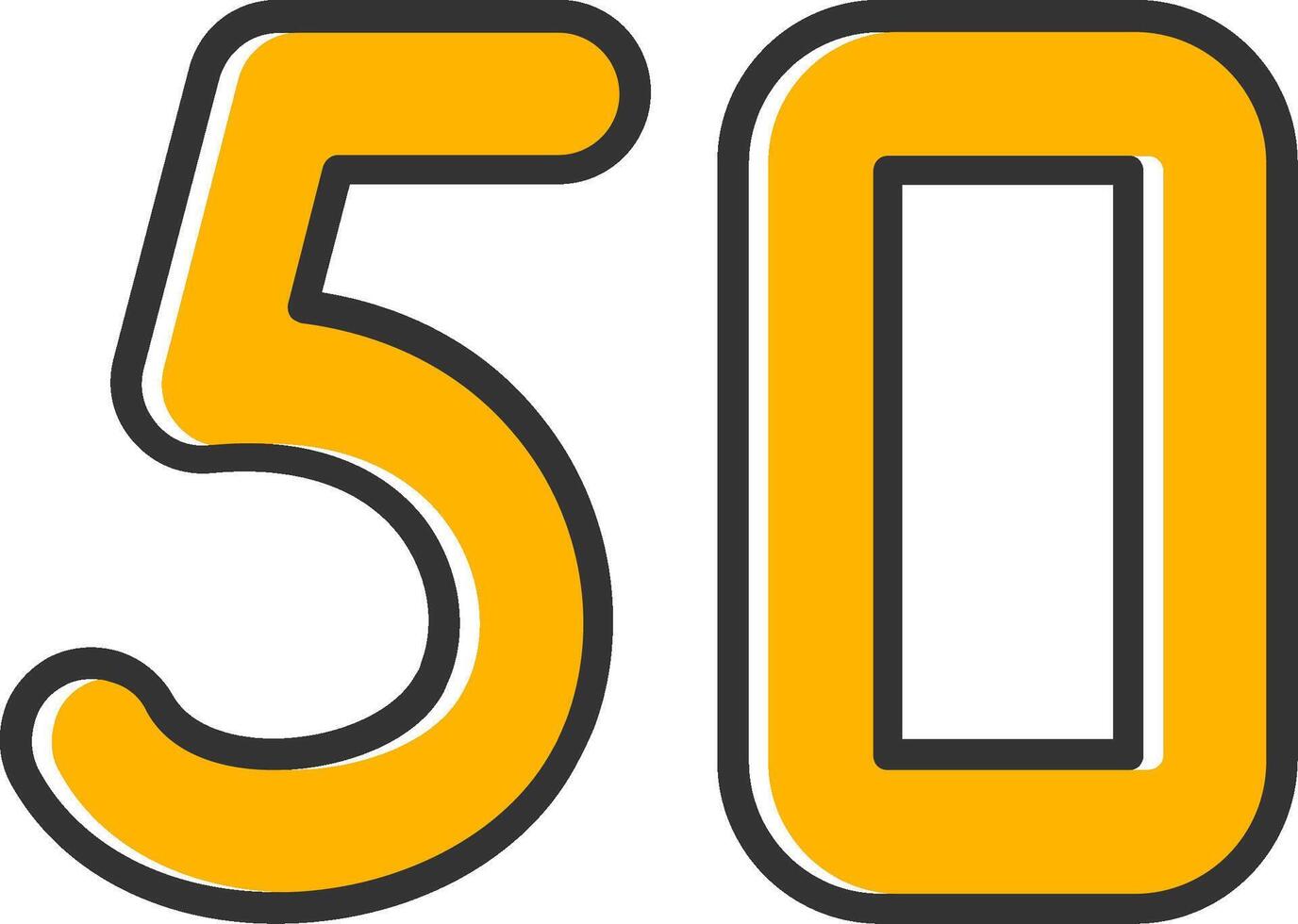 Fifty Line Filled Slip Icon vector