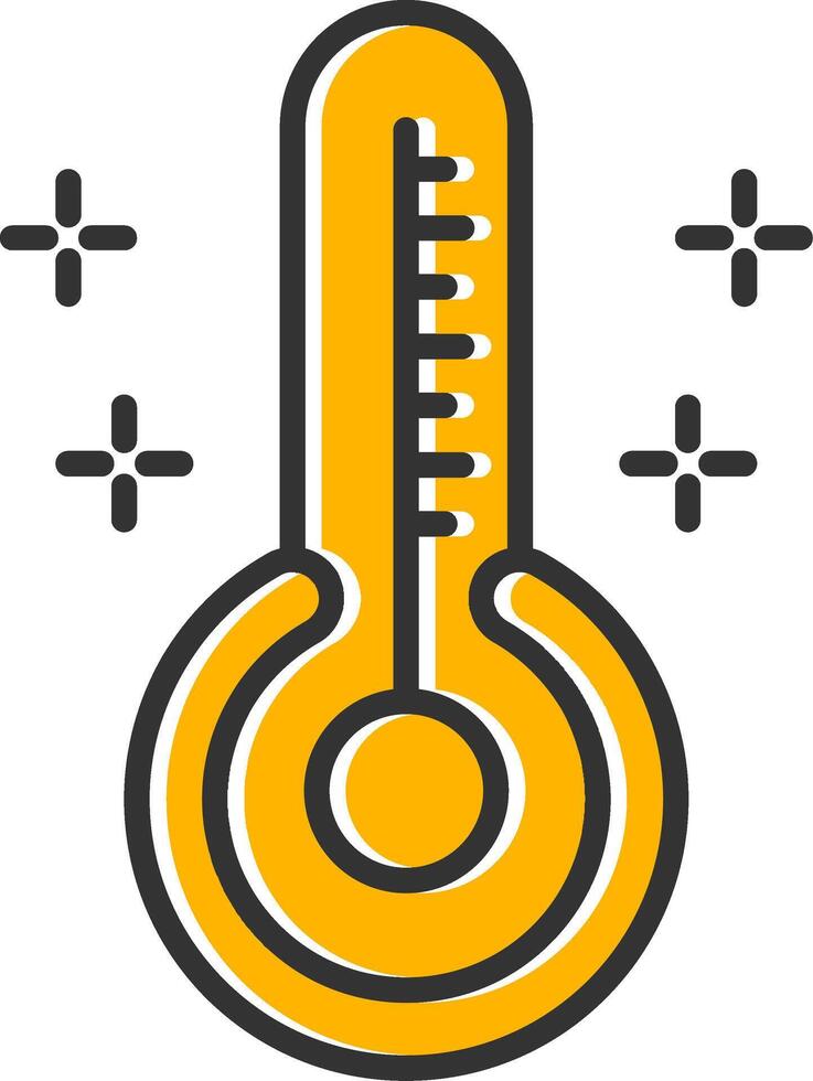 Thermometer Line Filled Slip Icon vector