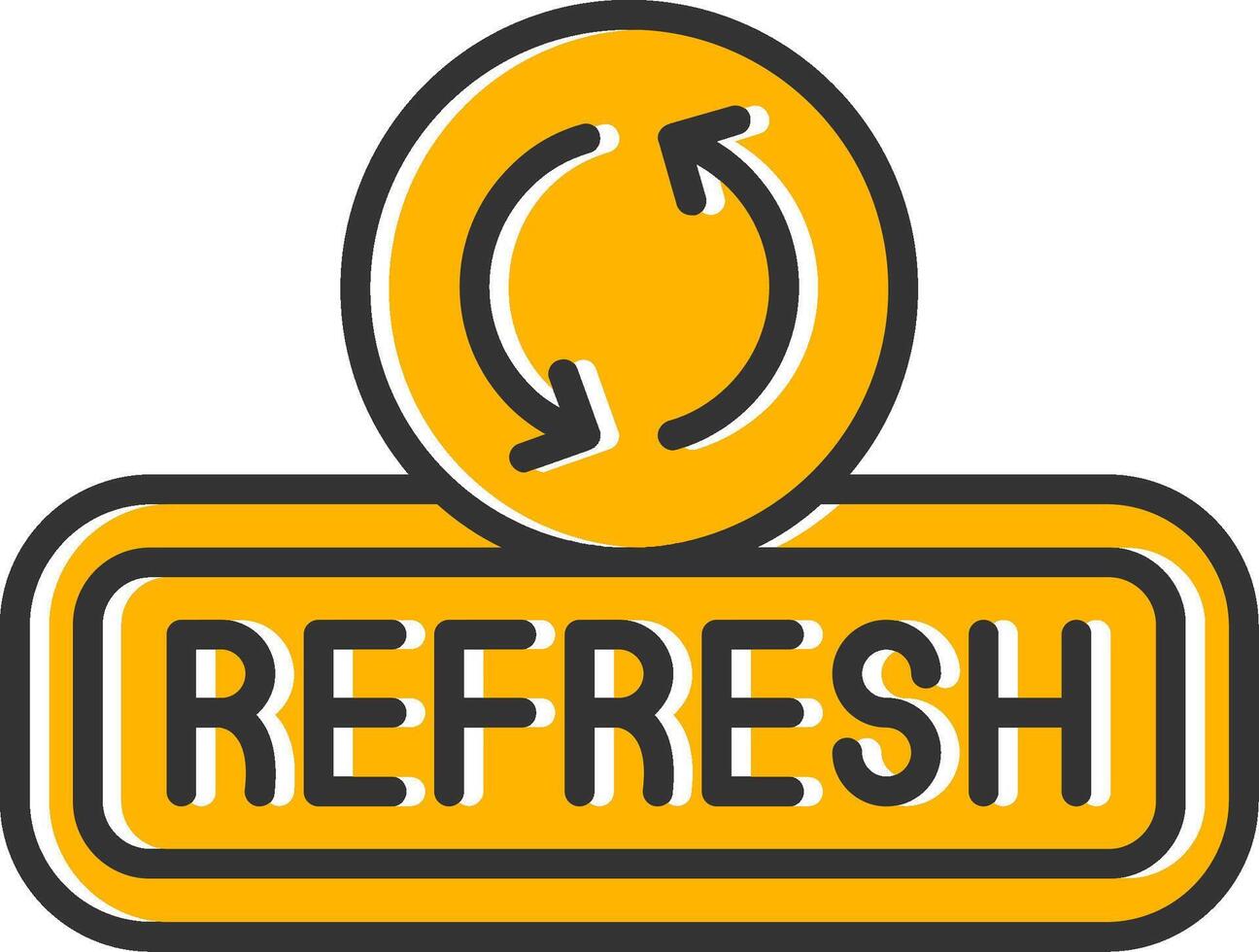 Refresh Line Filled Slip Icon vector