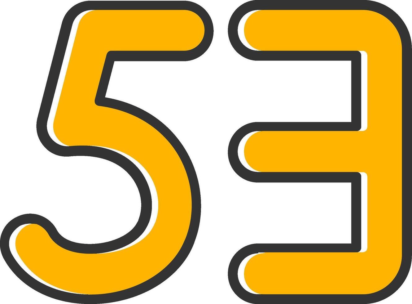 Fifty three Line Filled Slip Icon vector