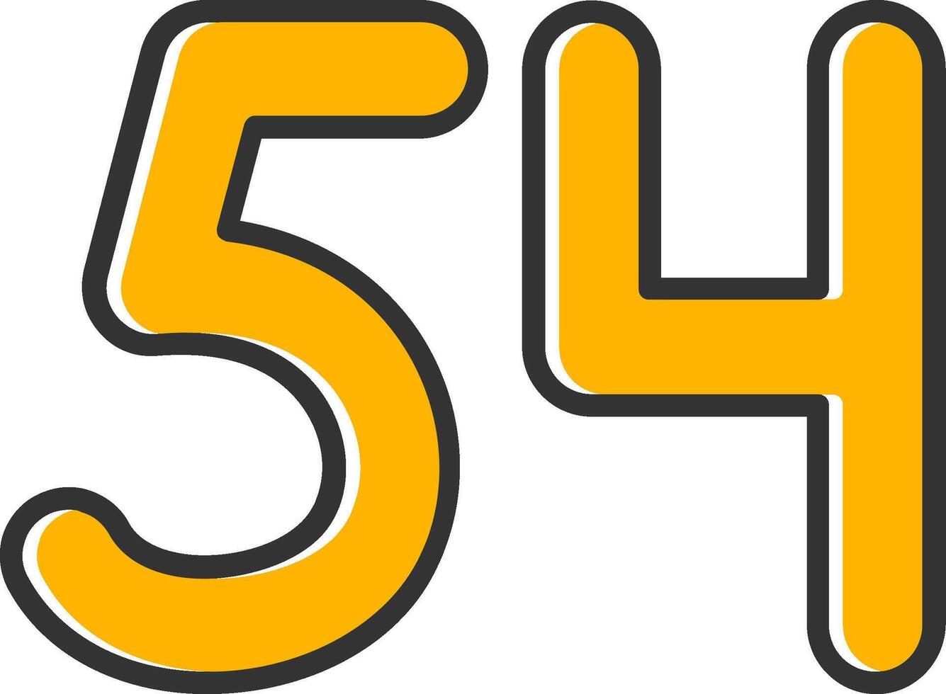 Fifty four Line Filled Slip Icon vector