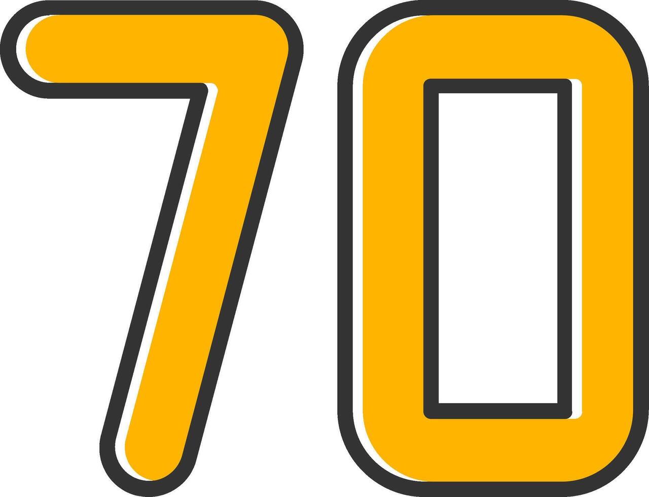 Seventy Line Filled Slip Icon vector