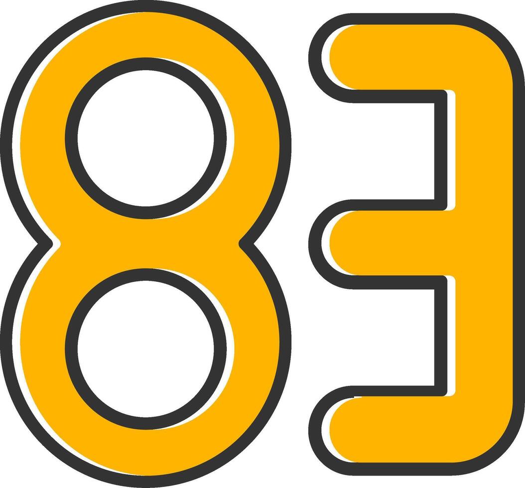 Eighty three Line Filled Slip Icon vector