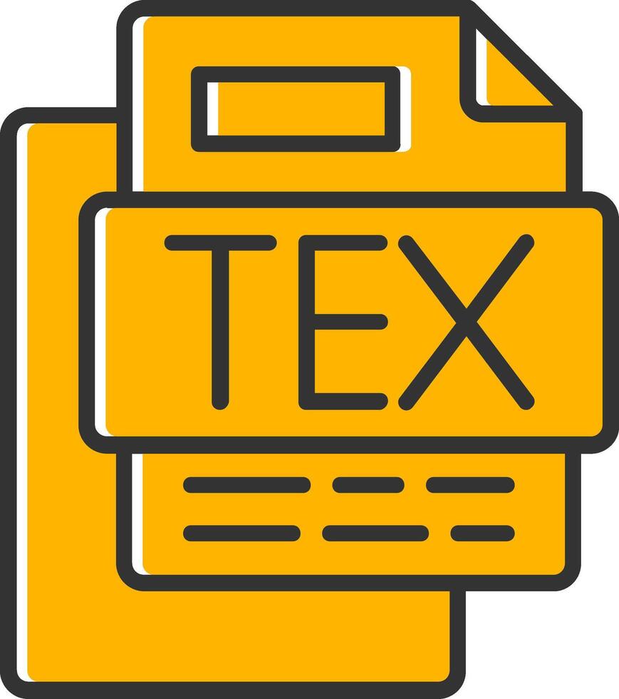 TEX File Line Filled Slip Icon vector