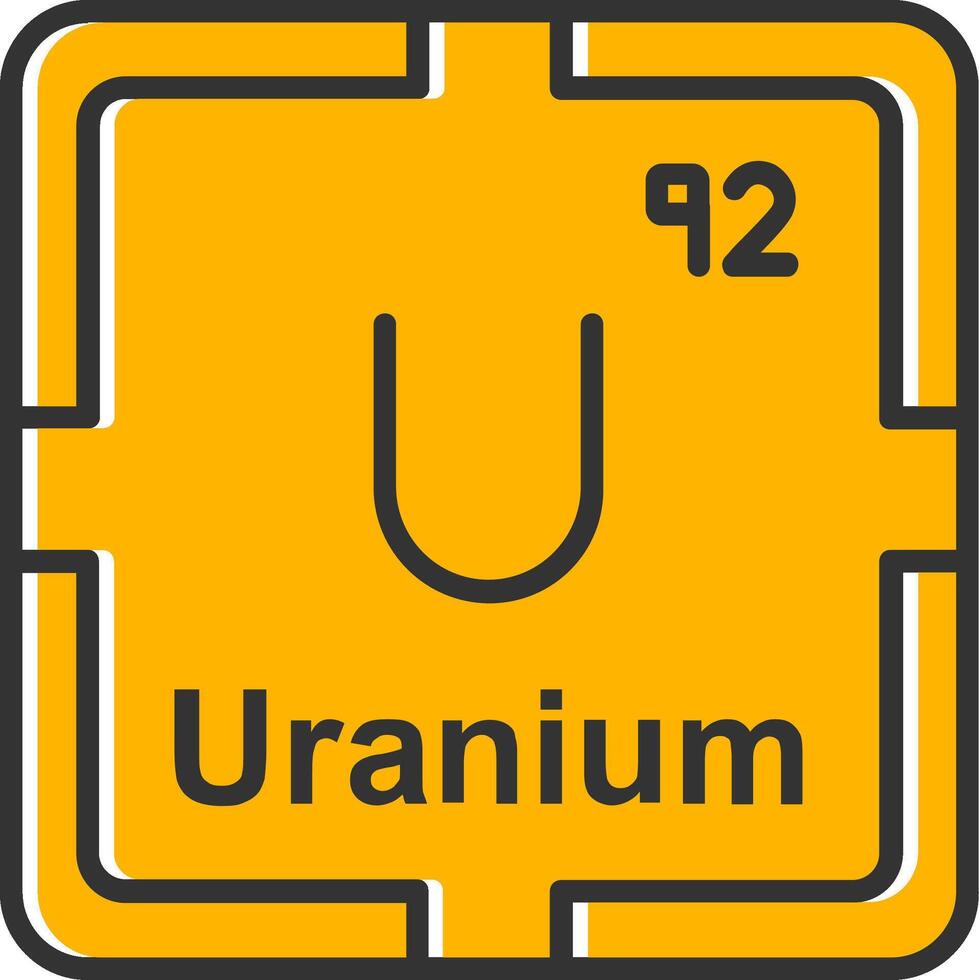 Uranium Line Filled Slip Icon vector