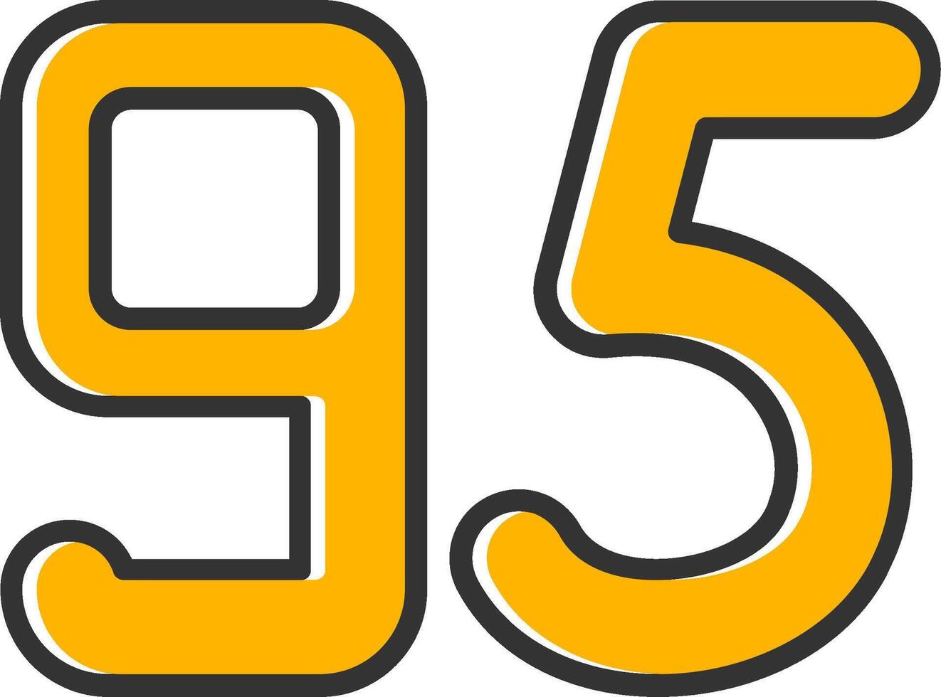 Ninety five Line Filled Slip Icon vector