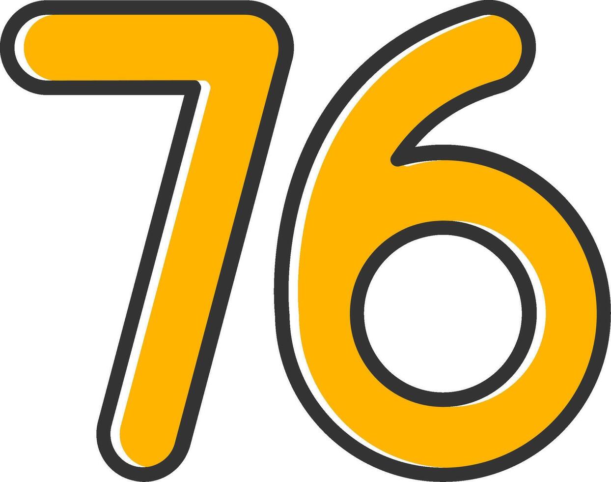 Seventy six Line Filled Slip Icon vector