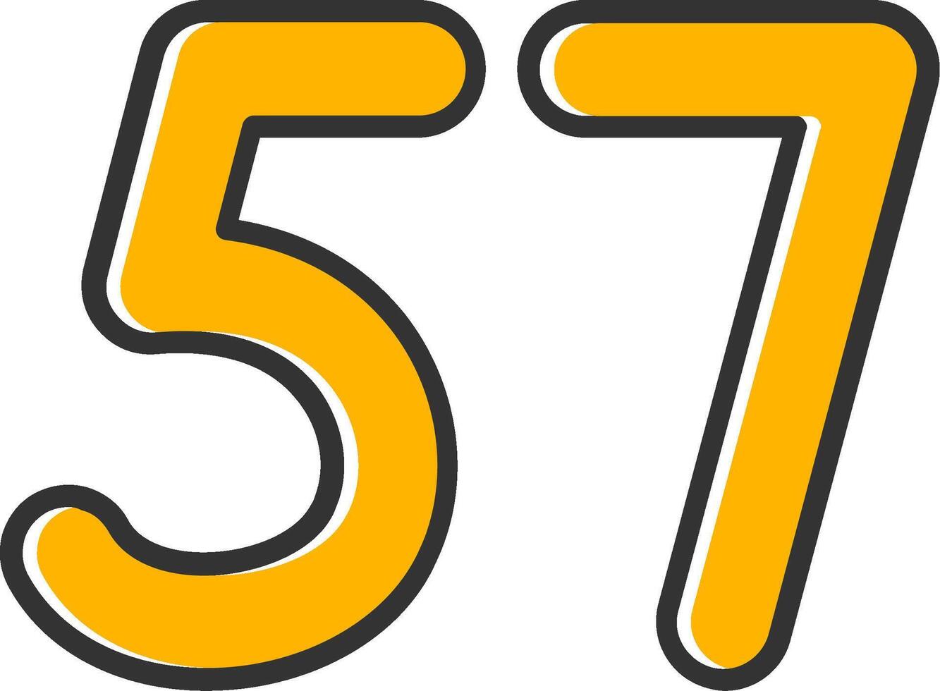 Fifty seven Line Filled Slip Icon vector
