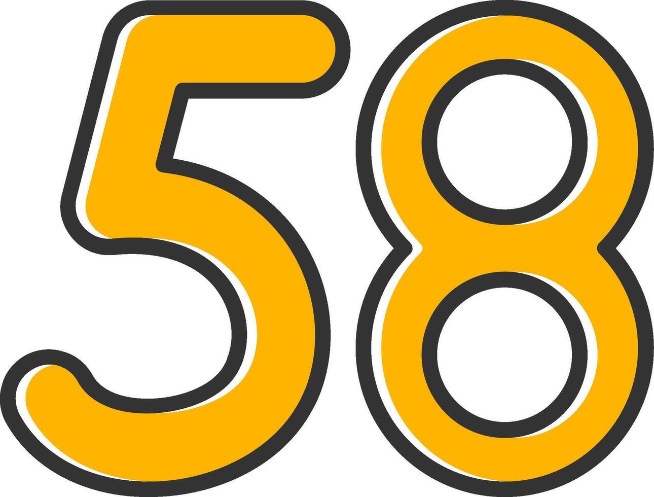 Fifty eight Line Filled Slip Icon vector