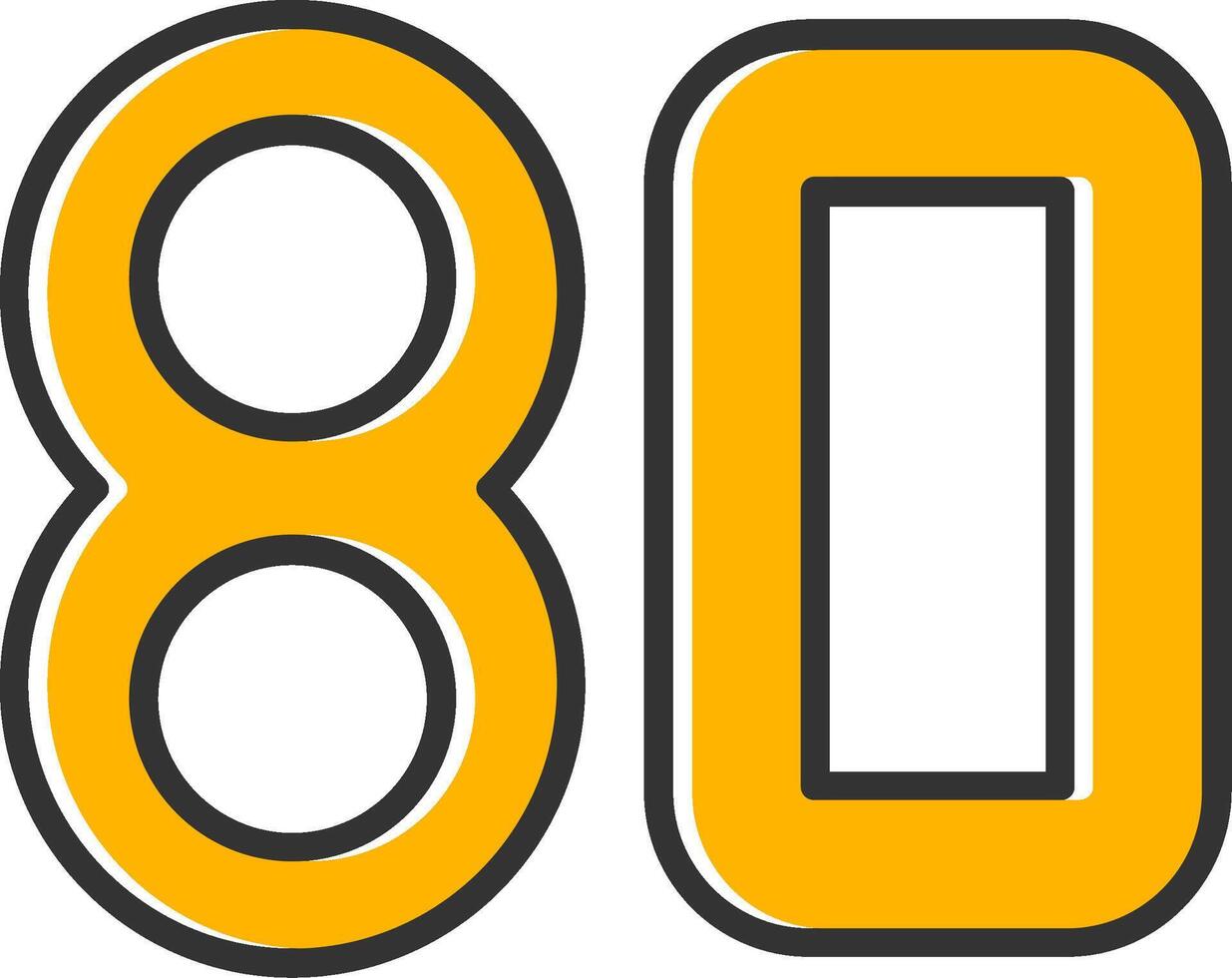 Eighty Line Filled Slip Icon vector