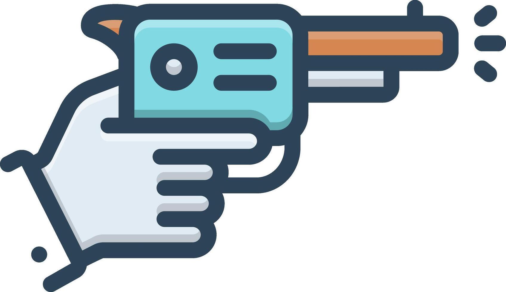 Color icon for starting pistol vector