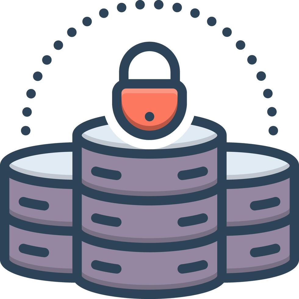 Color icon for data security vector