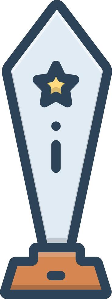 Color icon for trophy vector