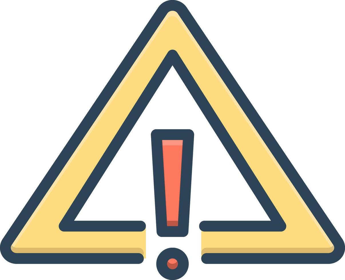 Color icon for security warning vector
