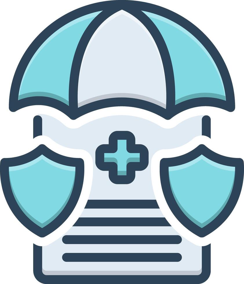 Color icon for insurance vector