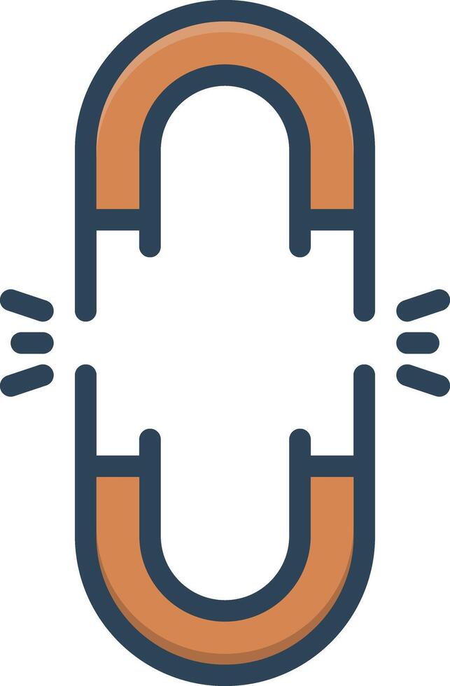 Color icon for magnet vector