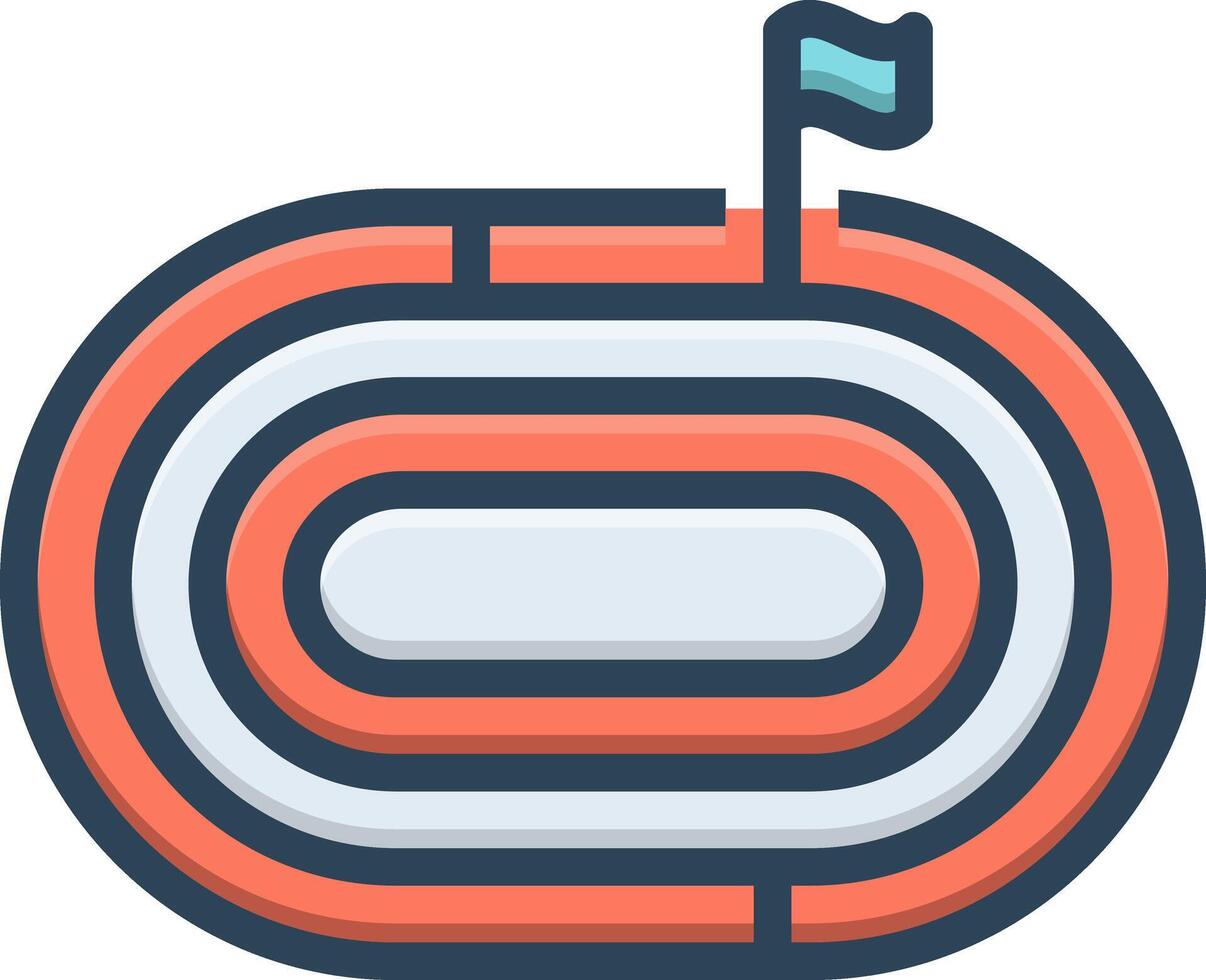 Color icon for running shoes vector