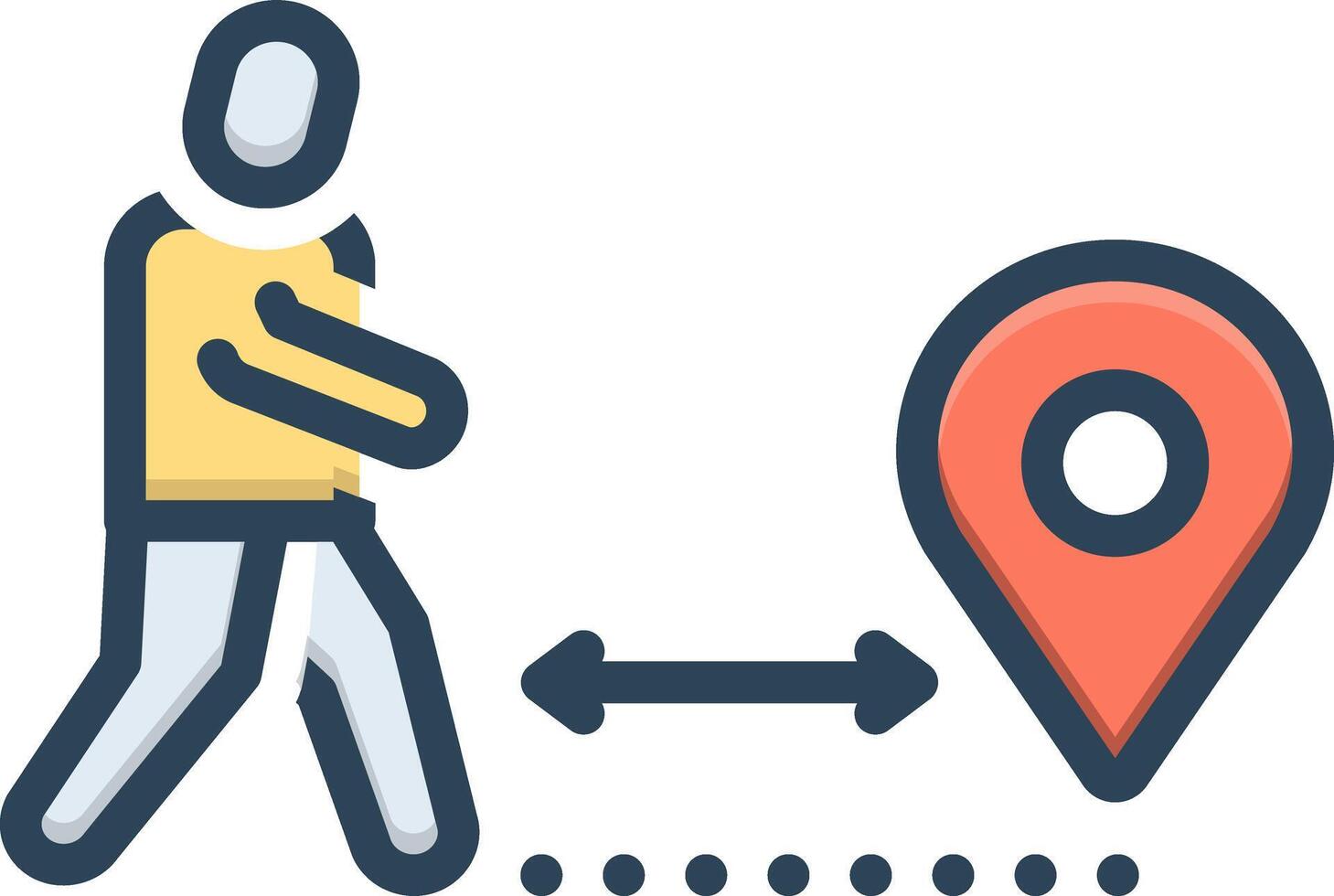 Color icon for distance vector