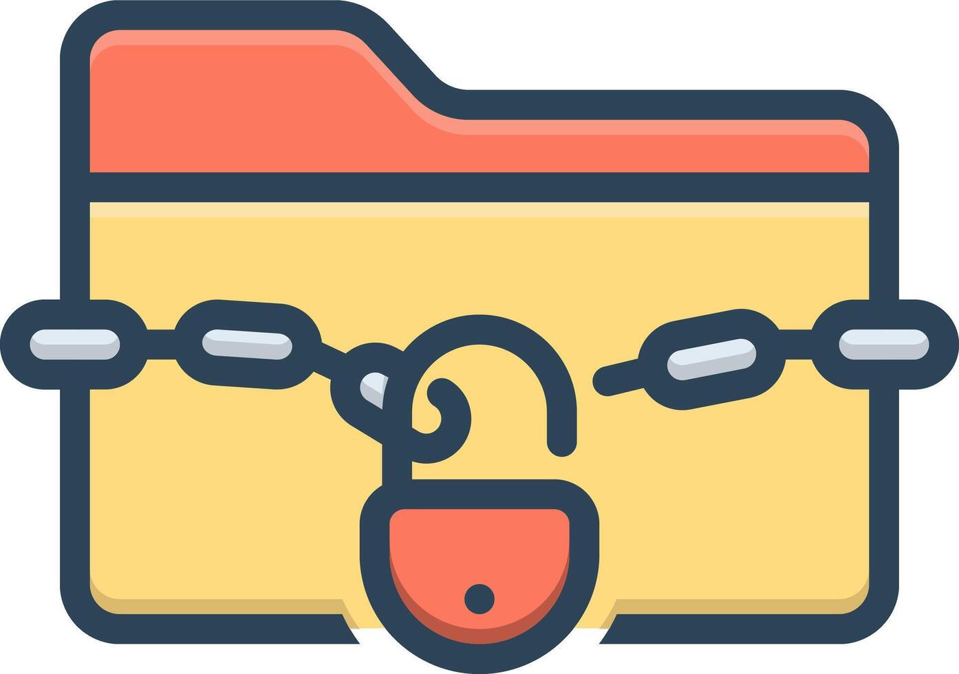 Color icon for data leak vector