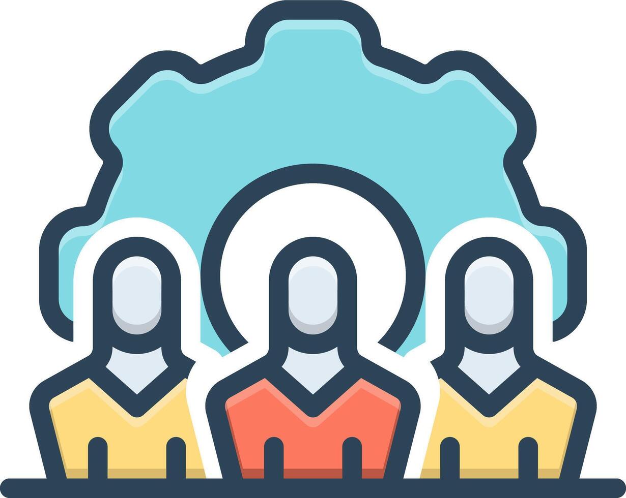Color icon for human resources vector