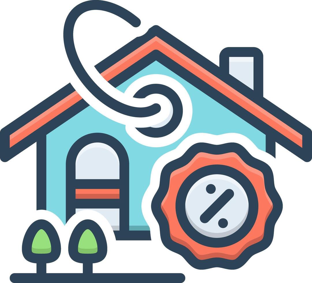 Color icon for discount vector