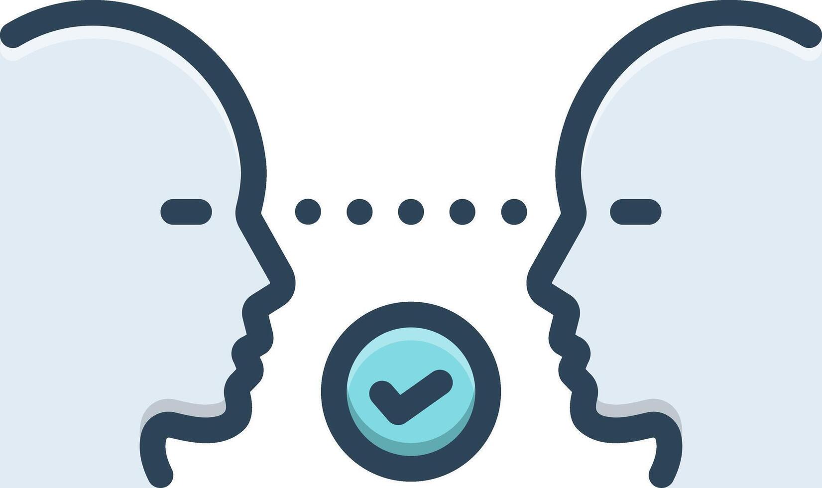 Color icon for eye contact vector