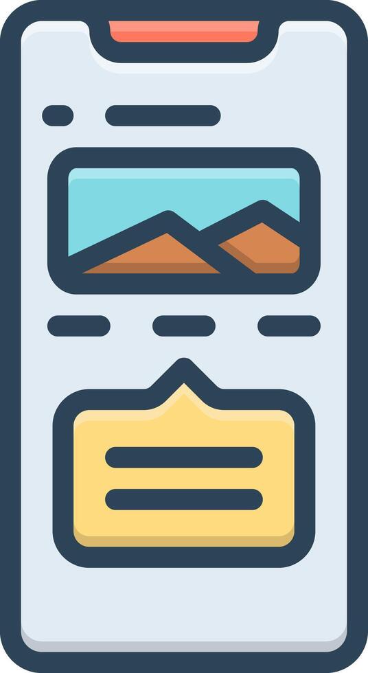 Color icon for comment vector