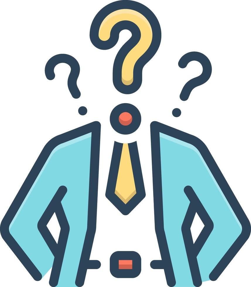 Color icon for unknown vector