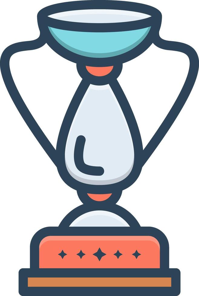 Color icon for trophy vector