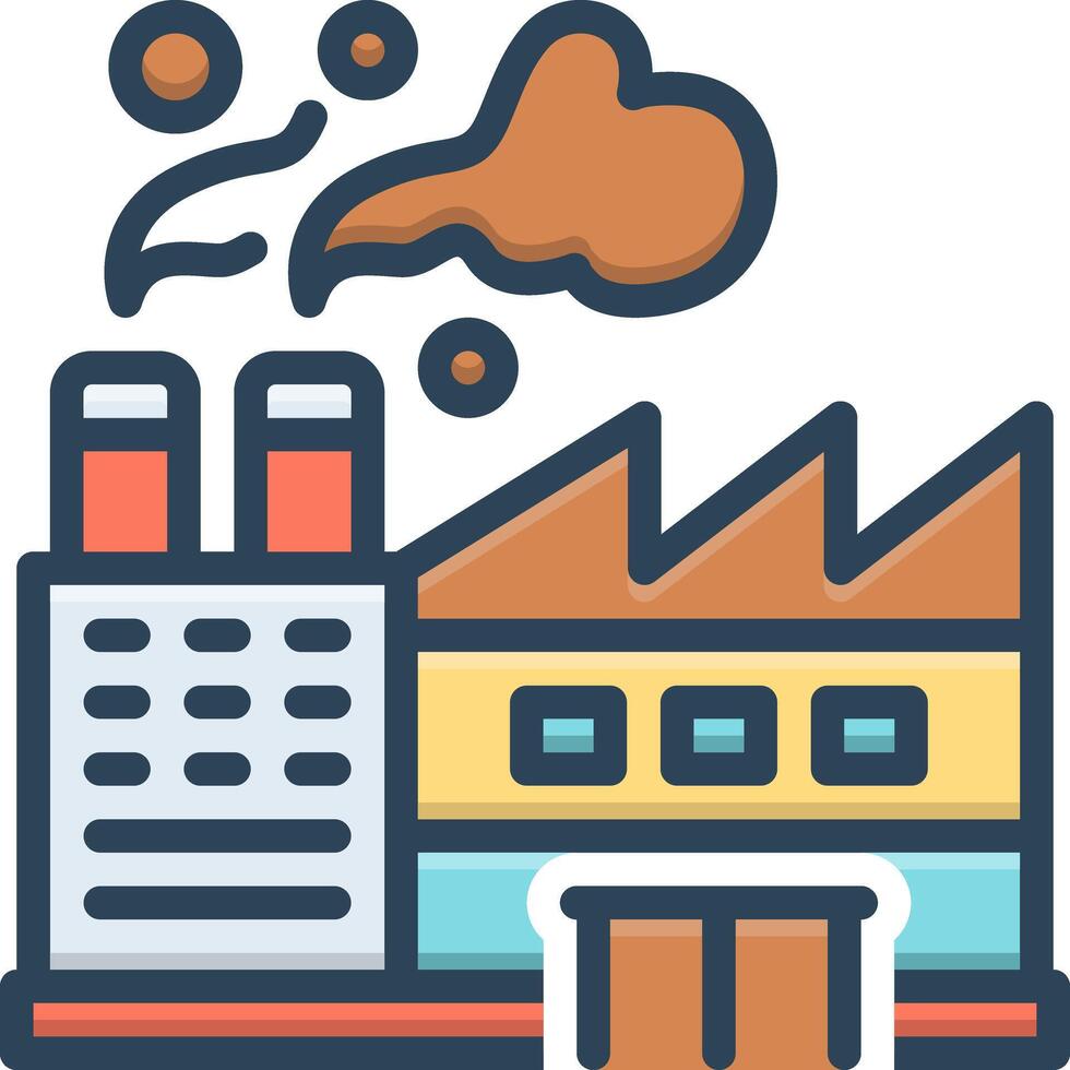 Color icon for factory vector