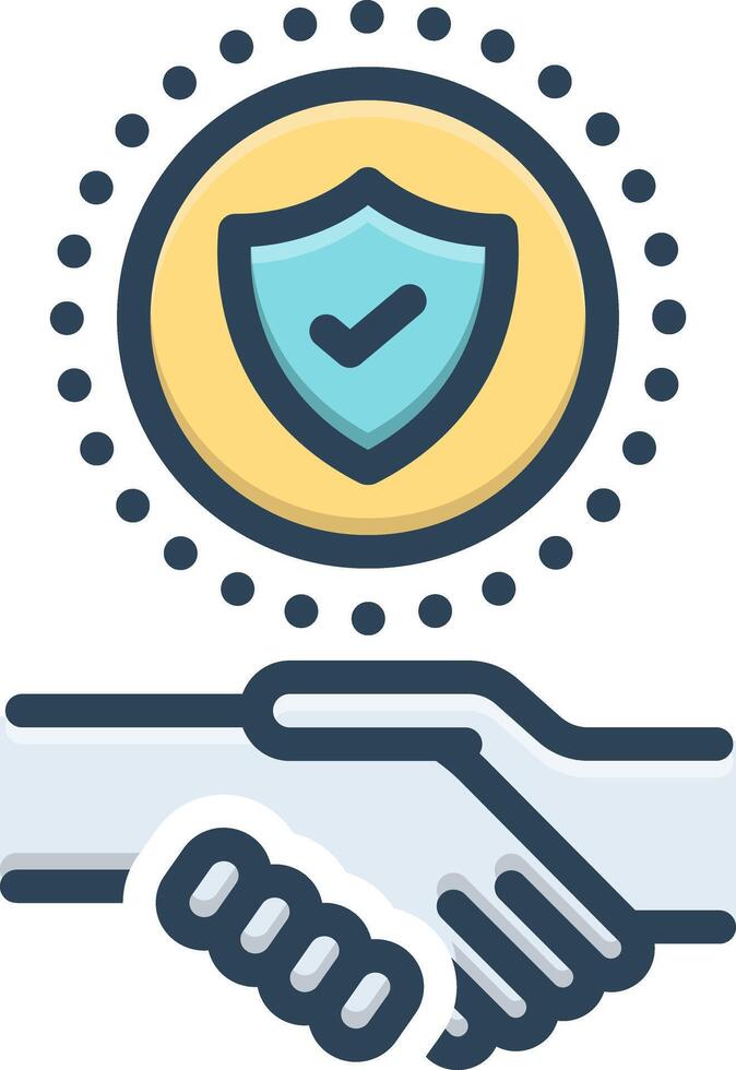 Color icon for trust vector
