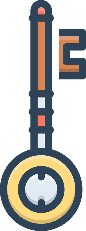 Color icon for key vector