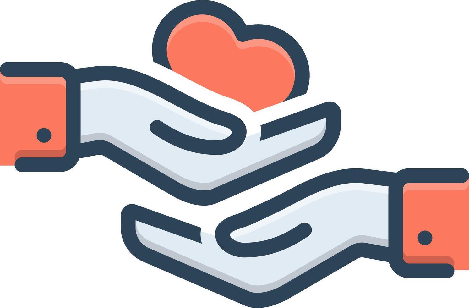 Color icon for show empathy vector